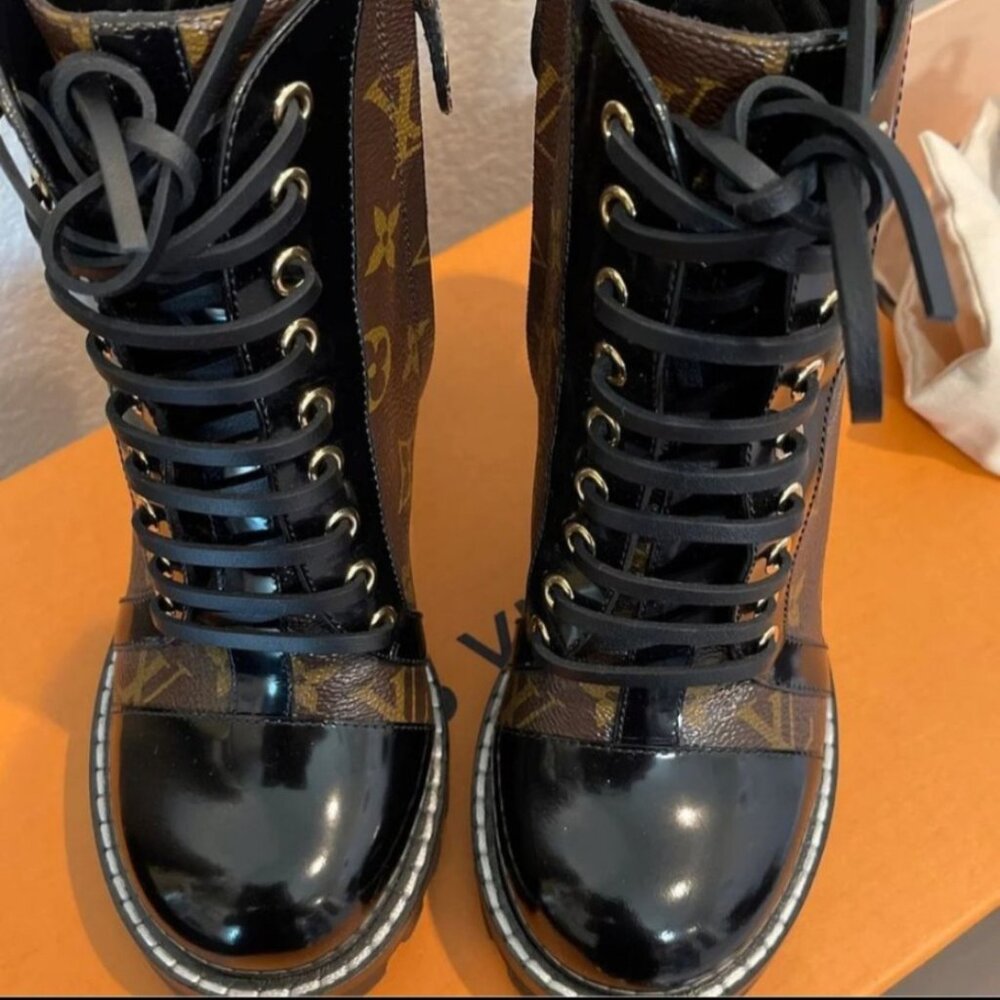 Louis Vuitton laced up booties